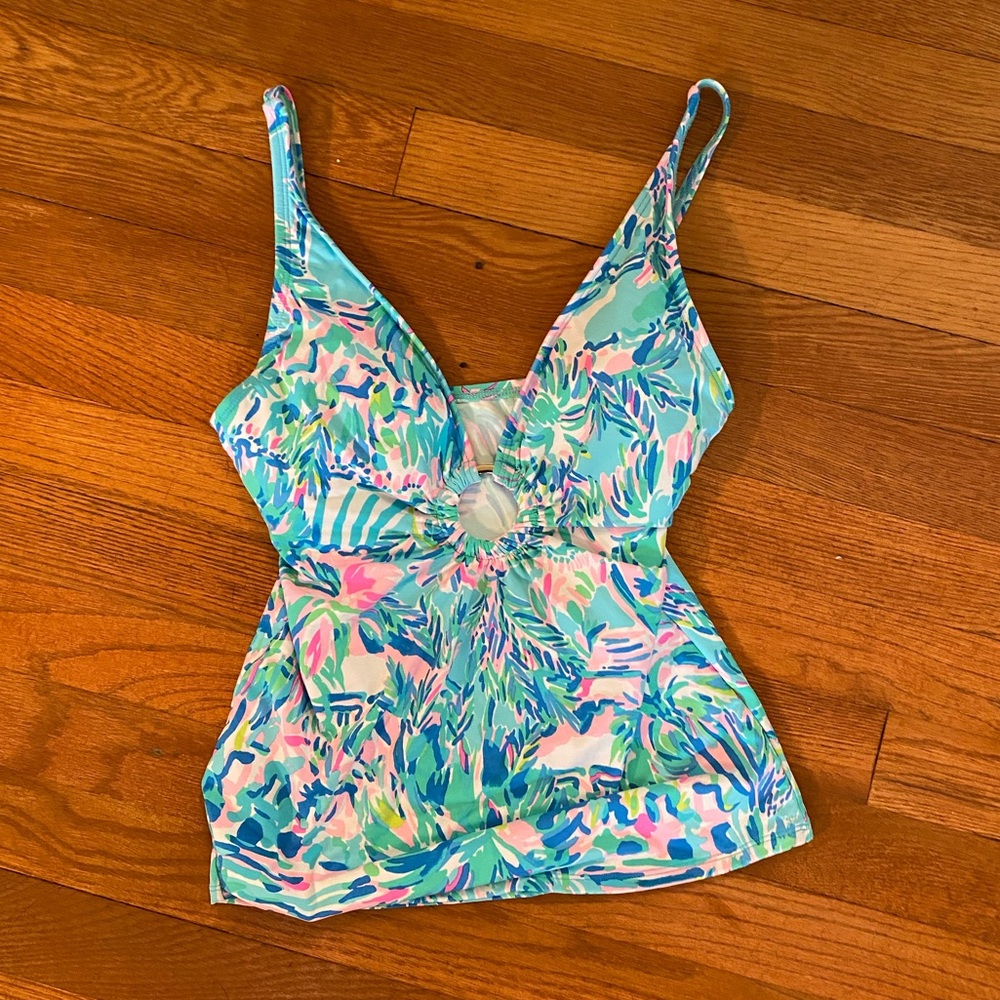 Lilly Pulitzer Multicolor Tropical Bikini Top Size 0